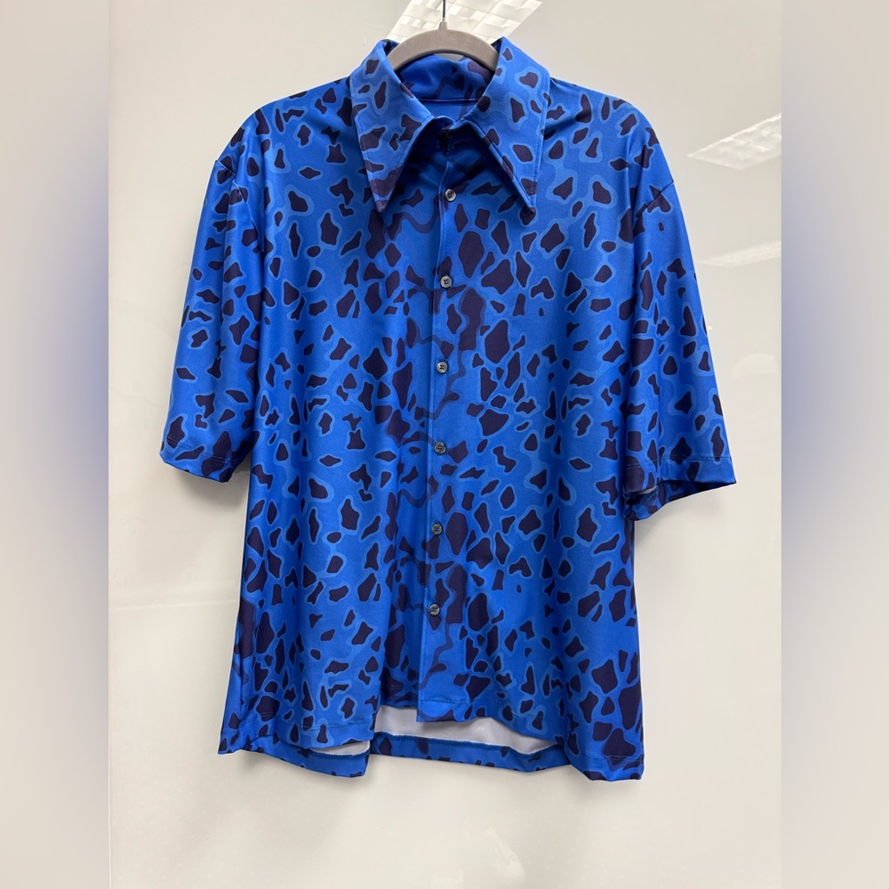 Dorothy Zudora Blue Pattern Polo Shirt